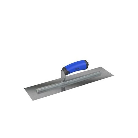 Steel City Trowels By Bon Finish Trowel, Square, Carbon Steel, 18 X 5, Comfort Grip 67-242